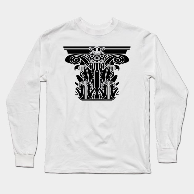 Corinthian-grenadian black capital (small) Long Sleeve T-Shirt by PabloDeChenez